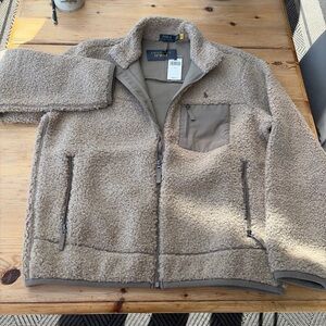 Ralph Lauren Beige Sherpa Zip Jacket